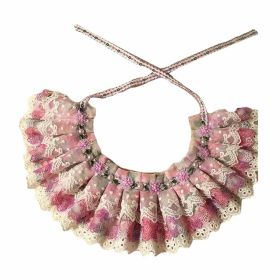 Floral Retro Style Violet Lace Collars Beads Handmade Necklace 8.2-11.2" Floral Retro Style Violet Lace Collars Beads Handmade Necklace 8.2-11.2"