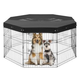 Dog Playpen, 8 Pcs 30"H x 24"W Panels Foldable Metal Exercise Pen, Dog Fence Dog Playpen, 8 Pcs 30"H x 24"W Panels Foldable Metal Exercise Pen, Dog Fence